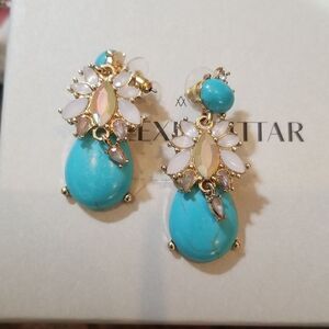 T &J TURQUOISE EARRINGS!!!   NWOT!!!